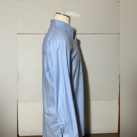 TOMMY HILFIGER XL Regular Fit Stretch long sleeve button front shirt Blue - Picture 3 of 8
